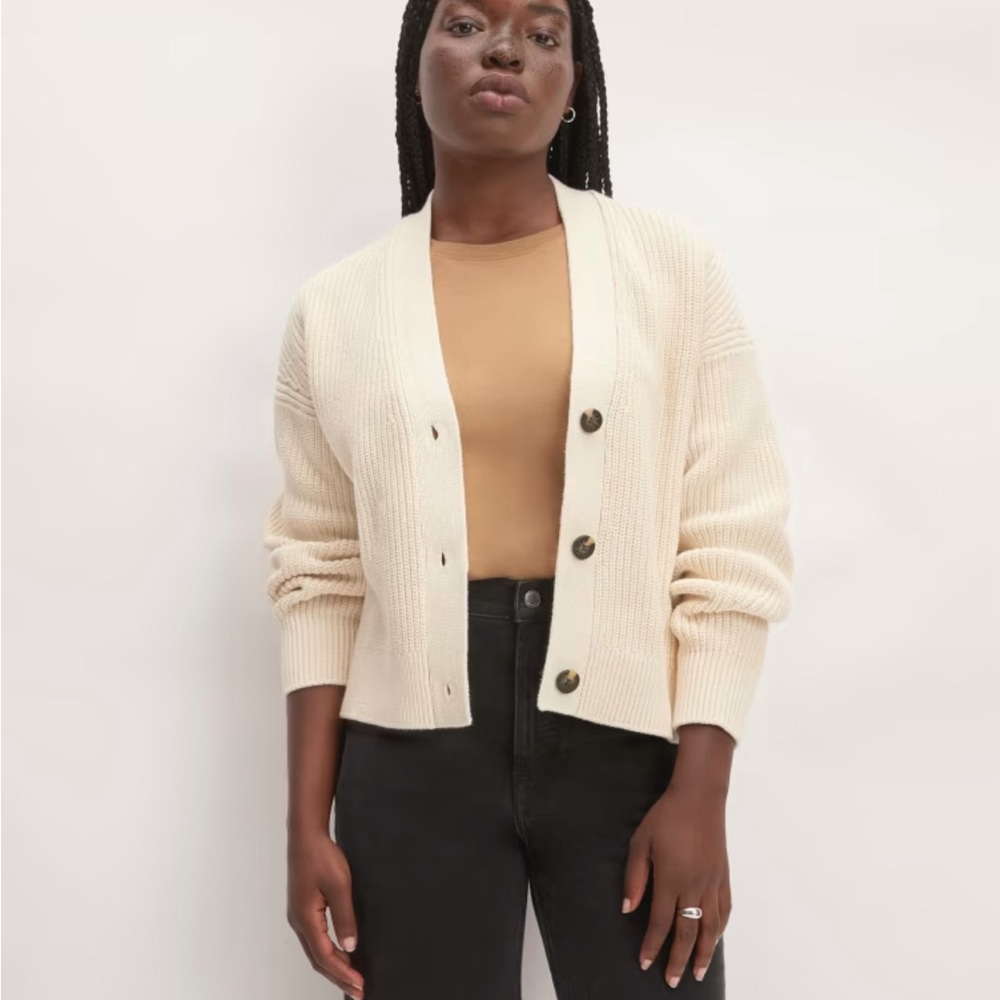 Everlane organic cotton cardigan size small